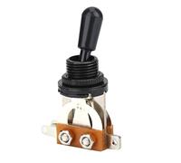 Generic 3 Way Toggle Switch Durable Metal Replacement Part for Style Electric Guitar Black Tip 1Pc (Black)
