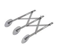 Generic 3 Wheel Stainless Steel Pastry Cutter Adjustable for Baking and Pastry Professionals 8x24.5cm (Stainless Steel Style)