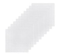 Generic 30 Pcs Mesh Plastic Canvas Sheets White Square Embroidery Material Smooth Surface and Easy to Cut for Cross Stitch and Tapestry Crafting
