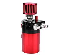 Generic 300ml Universal Red Baffled Oil Catch Reservoir Tank, Prevents Engine Oil Consumption, Simple Installation for Most Models