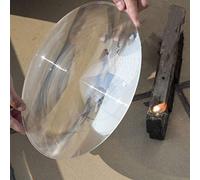 Generic 300mm Large Optical PMMA Plastic Fresnel Lens - Magnifying Glass, Focal Length 120-400mm, 2mm Thick, 92% Transmittance, 3x Magnification, Solar Concentrator, Stage Lamp