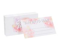 Generic 300pcs Raffle Ticket Entry Form Cards with Name, Email Phone Fields for Events, Fundraising, and Contests - 6 Packs of 50 Blank Carnival Tickets