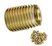 Generic 302 Auto-tapping Carbon Steel Sipping Insert, Sustainable Screw Thread Repair Insert for the Automotive Industry, 20pcs Interior M2 * 0.4 M4.5 Exterior * 0.5 Accessories (#6)