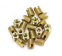 Generic 302 Auto-tapping Carbon Steel Sipping Insert, Sustainable Screw Thread Repair Insert for the Automotive Industry, 20pcs Interior M2 * 0.4 M4.5 Exterior * 0.5 Accessories (#2)