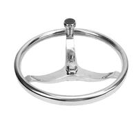 Generic 304 Stainless Steel 13-1/2" Boat Steering Wheel for 3/4 Inch Tapered Shaft, Marine Grade Steering Wheel with 3 Spoke Design