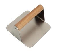 Generic 304 Stainless Steel Burger Press Beech Wood Handle Handheld Smashed Burger Maker with Non-Slip Comfort Grip for Smashed Burgers Patties Steak Panini