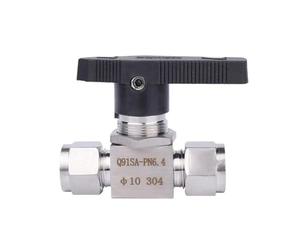 Generic 304 Stainless Steel Compression Straight Ball Valve Tube OD 1/8'' 1/4'' 3/8'' 1/2'' 3 4 6 8 10 12mm SS304(10mm)
