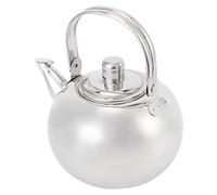 Generic 304 Tainless Steel Teapot with Flat Bottom Induction Hob Kettle Teapot with Filter (Silver 16CM)