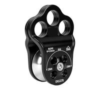 Generic 30KN Climbing Pulley with 3 Hole Side Plate Featuring High Performance for Tree Climbing Rescue Sports Aircraft Aluminum (Black)