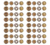 Generic 30pcs Brass Press Studs Buttons for Clothing and Coats, Easy to Use Concealed Fasteners for Sewing Projects and DIY, Sturdy Metal Snap Fasteners for Overcoats and Cardigans