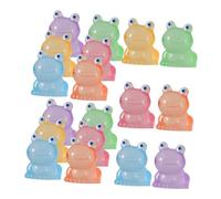 Generic 30pcs Glow Dark Miniature Resin Frog Decor Adorable Cartoon Frog Figurines for Home Garden and Desk Decoration for Dollhouses and Creative Crafts