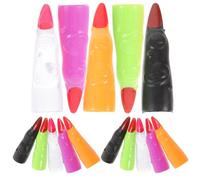 Generic 30pcs Halloween Fake Witch Nails Colorful Plastic Fingers for Scary Houses and Cemetery Scenes, Creepy and Safe Witch Costume Fingernails for Party Cosplay Props