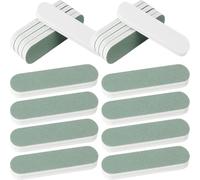 Generic 30pcs Mini Nail File Buffers White Green Nail File Strips Professional Manicure Supplies Small Fingernail Polishing Bars for Home Salon Care
