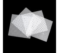 Generic 30PCS White DIY Plastic Mesh Sheets 10cm x 10cm Cuttable Cross Stitch Grid Multi-Purpose Mesh for Embroidery Needlepoint and Craft Projects