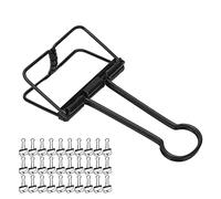 Generic 30Pcs Wire Clips 2 Inch Hollow Out Strong Clamping Multi Purpose Small Clips for Notes Tickets Papers (Black)