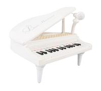 Generic 31-Key Piano Keyboard Toy with Adjustable Lid for Beginners, Enriching Musical Experience, Ideal for Birthday Gifts, Durable ABS Material, Includes Microphone and Accessories (White)
