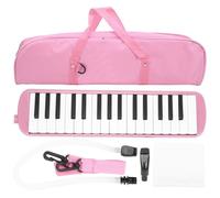 Generic 32 Key Melodica, Wind Musical Instrument with Piano Style Keys, Beautiful Sound Safe Harmless Plastic Material, Compact Craftsmanship, Durable Carry Bag for Beginner (Pink)