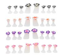 Generic 32 pcs Silicone Flower Toe Separators Decorative Pedicure Dividers for Women and Soft Floral Nail Art Spacers for Manicure and Toenail Polish Drying Comfortable Gel Spreaders for