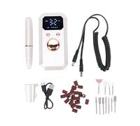 Generic 32 Speeds Cordless Nail File Machine Manicure Tool Pedicure Device with LED Screen 11 Drill Bits for Gel Nails Acrylics Calluses Removal