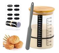 Generic 32oz sour bread fermentation glass jar thermometer with lid, fermentation dough, bread baking supplies
