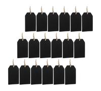 Generic 32pcs Black Wooden Hanging Labels with Rope, Convenient to Use Multi-Function Chalkboard Tags for Wedding Party Decorating, Ample Space for Writing Messages