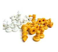 Generic 32PCS Chess Pieces Set Bright Yellow White Color Versatile for Home Club and Travel Skill Building (49mm)