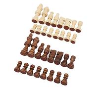 Generic 32Pcs Chess Pieces with Felt for Non-Slip Stability, Great Lightweight Set for Beginners and Enthusiasts, Durable Plastic