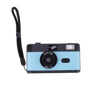 Generic 35MM Film Camera with Lens and Flash for Unique Nostalgic Photos and Cultural Narrative for Artists (Black Blue)