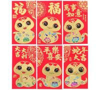 Generic 36pcs Snake Year Red Envelopes Spring Festival Red Packets Traditional Lunar Year Money Pouches Chinese Bags Thick Paper Anti-wear for Family Friends Colleagues Giving