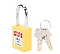 Generic 38mm Loto Padlock -Resistant Lockout Lock for Machinery Manufacturing Workers (Yellow)