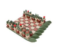 Generic 3D Chess Set Eye-Catching Unique Design Portable for Travel Outdoor Café Fun Play Experience