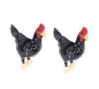 Generic 3D Chicken Stud Earrings, Fun Lightweight Resin Design for Farm Parties and Birthdays, Quirky Animal Lover Gift (Black)