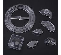 Generic 3D Crystal Puzzle Blocks for Saturn-Shaped Toys, Fun and Challenging DIY Puzzle for Kids and Adults, Translucent Crystal Material, 40 Small Pieces (Transparent)