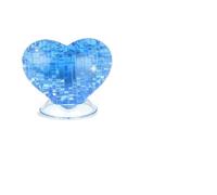 Generic 3D Crystal Puzzle Heart Crystal Toy Educational Jigsaw Model Building Block for Children's, Ideal 3D Swan Puzzle (Blue)