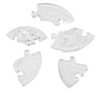 Generic 3D Crystal Puzzle Saturn-Shaped Challenging DIY Blocks for Intelligence Development, for Kids and Adults, Translucent Crystal Blocks (Transparent)