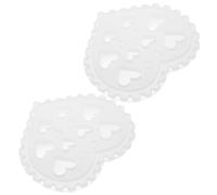 Generic 3D Heart-Shaped Nail Art Mold Silicone Mini Charms Mould for Manicure, 2pcs Nail Art Ornaments Template for DIY Crystal Designs and Flower Carving