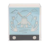 Generic 3D Memo Pad, Beautiful Cartoon Style Windmill Art Sculpture 3D Paper Carving Stick Notepad with Unique Design for Home School Office Decor