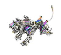 Generic 3D Metal Puzzles for Adults, 650Pcs Steampunk Metal Tiger Model Kits, Brain Teaser, Home Decor Gift for Teens Adult Animal Mechanical Lovers - Smilodon Tiger (Colorful) & No Wing