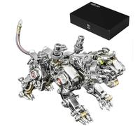 Generic 3D Metal Puzzles for Adults, 650Pcs Steampunk Metal Tiger Model Kits, Brain Teaser, Home Decor Gift for Teens Adult Animal Mechanical Lovers - Smilodon Tiger & No Wing