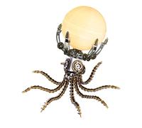 Generic 3D Metal Puzzles Model Kits - 10CM Mechanical Metal Octopus Basew with Jupiter Light, Steampunk Puzzle Assembly Model Decorative Night Light for Teens Adult (1060PCS+)