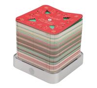 Generic 3D Paper Carving Art Notepad with Xmas Tree House Calendar 2026 for Desk Ornament Present, Green Tree House LED Light Desk Calendar