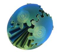 Generic 3D Printed Gear Ball Stress Relief Toy Smoothly Rotating Gear Cube for Anxiety Relaxation, with Portable PLA Design for On the Go Use (Turquoise)