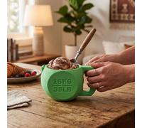 Generic 3D Printed Kettlebell Ice Cream Pint Holder Fun Fitness Container with Spoon Slot for Ice Cream Enthusiasts in Green