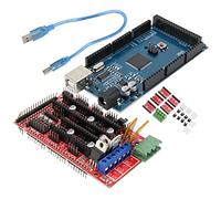 Generic 3D Printer A4988 Stepper Motor Driver Set with Heatsink for Reprap Mega 2560 R3, RAMPS 1.4 Controller Kit - 5 X A4988 Chip Board, 5 X Heating Panel, 1 RAMPS .4 Boards Set, USB Cable, 2560 R3