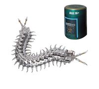 Generic 3D Puzzles for Adults, Centipede 3D Metal Puzzle DIY Movable Mechanical Model Kit, Flexible & Poseable Insect Art Model, Desktop Decor Gift for Adults Teens (480+PCS)