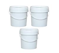 Generic 3L White Buckets With Lids: Stackable Storage, Home, Garden, Industry