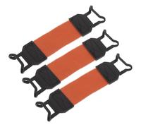 Generic 3pcs Adjustable Hand Strap for Phones and Tablets, Universal Phone Security Grip Strap with Elastic Band, Polyester and Plastic Material, One-handed Operation, Stylish Orange