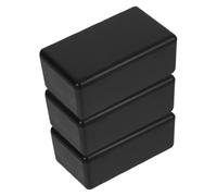 Generic 3pcs Black Abs Electrical Junction Box with Stable Structure and Elegant Design, Indoor Use Project Box for Electrical Protection and Cable Management in Offices