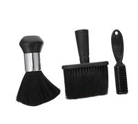 Generic 3pcs Broken Hair Brush Haircut Brush Mens Hairbrush Face Tools Hair Cutting Neck Circle Brush Hair Cleaning Brush for Barbers Neck Brush Para Duster Hair Styling Tool Plastic Black