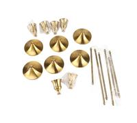 Generic 3pcs Candle Holder, Vintage Metal Electroplated Candle Holders Pillar with Weighted Base for Stability Non Slip Bottom for Wedding Party Home Decor (Copper Color)